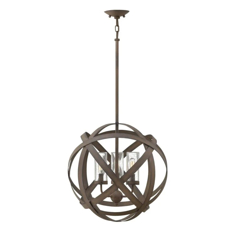 Vintage Iron LED Outdoor Chandelier from the Carson Collection