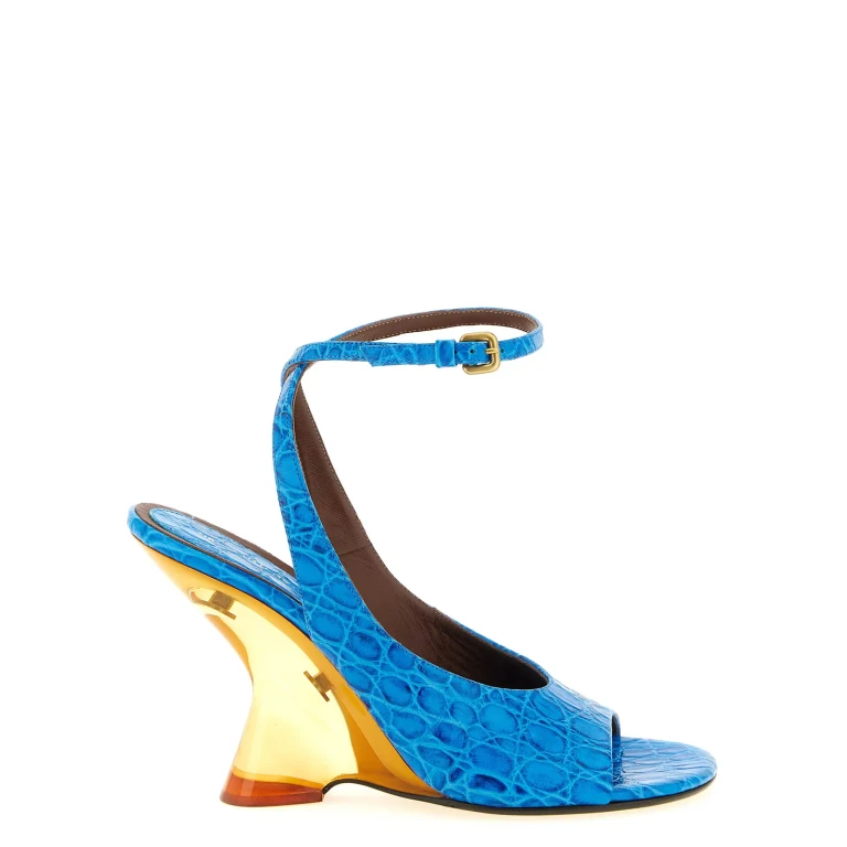 Dries Van Noten Embossed Leather Sandals