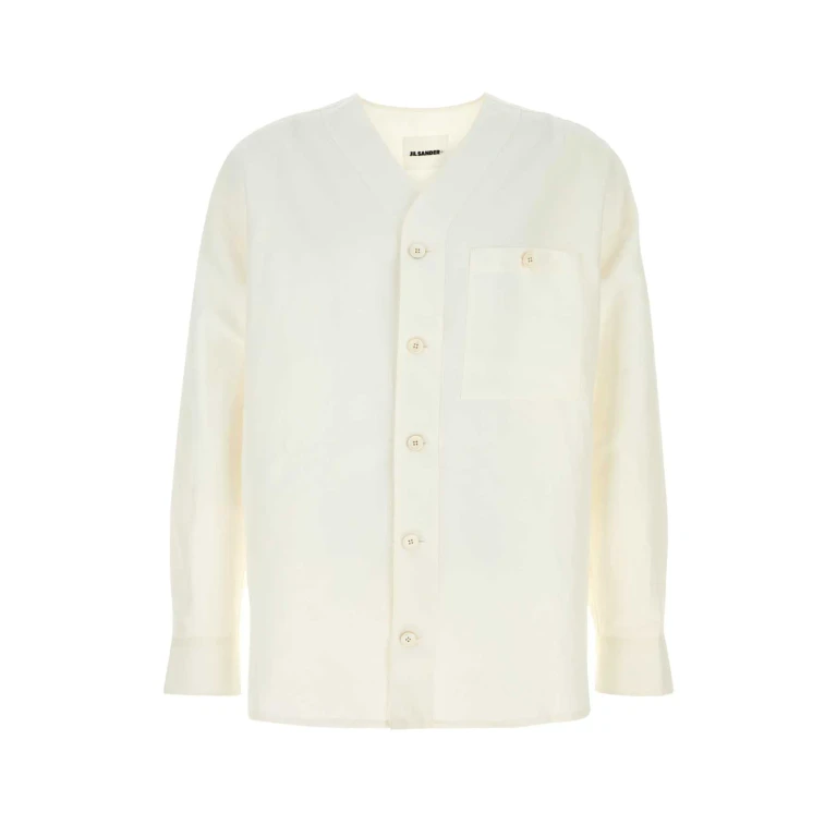 Jil Sander White Linen Blend Shirt
