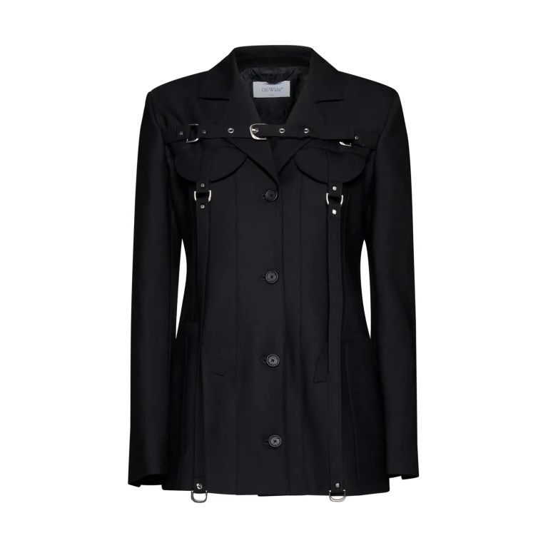 Off-White Black Wool Blazer