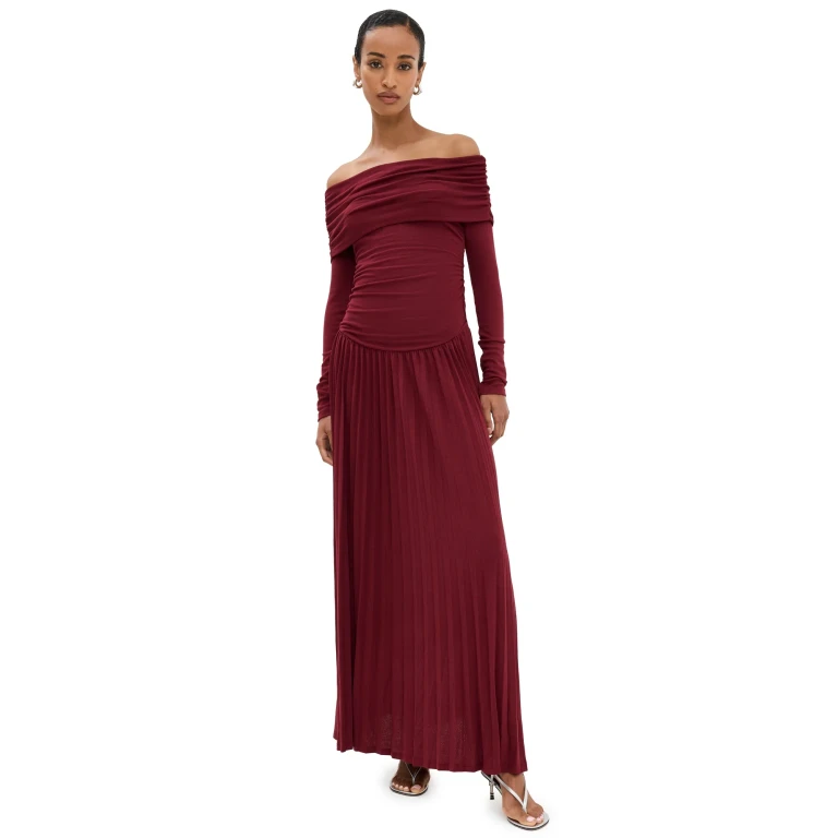 Lioness Field of Dreams Long Sleeve Maxi Dress Onyx S