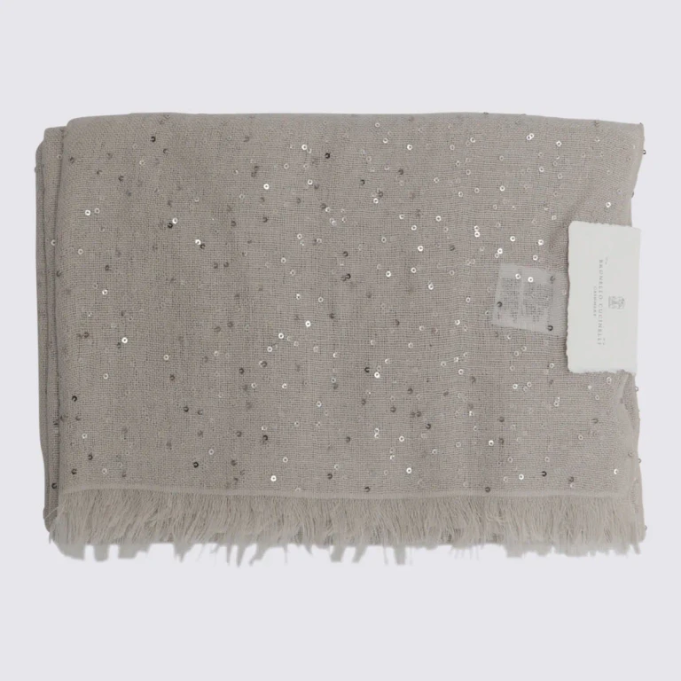 Brunello Cucinelli Grey Linen Scarves