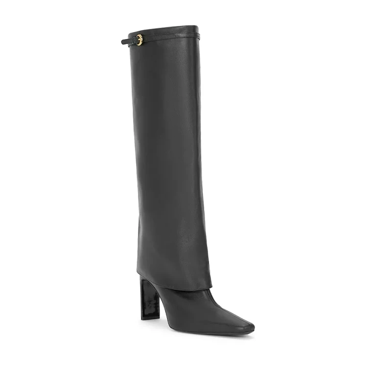 Staud Women's Wally Leather Foldover Cuff High Heel Boots