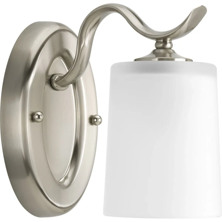 Brushed Nickel One Light Bath from the Inspire Collection