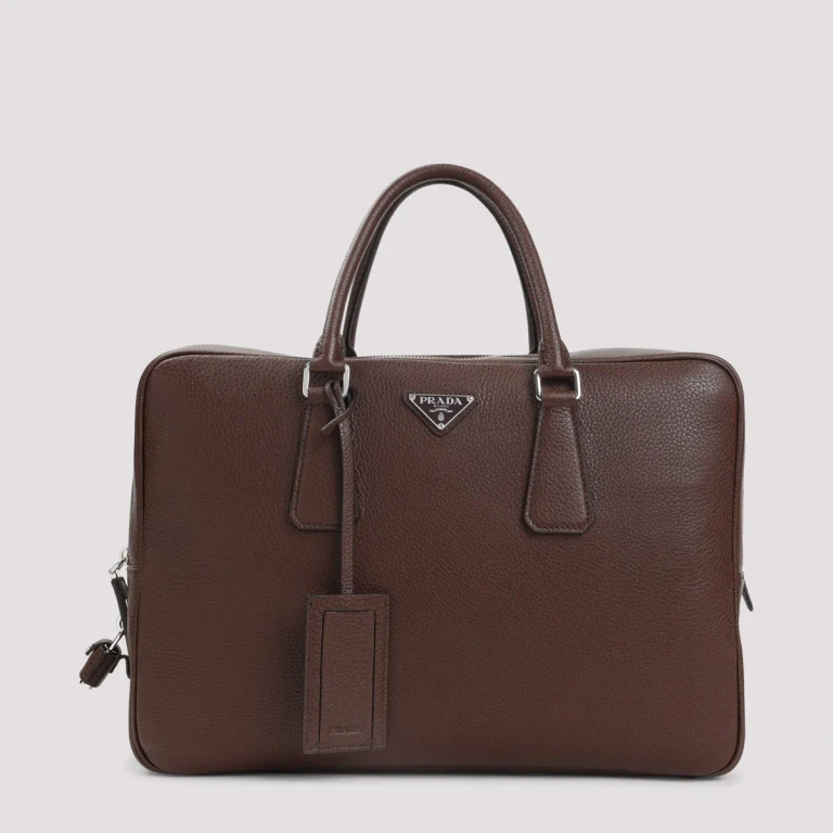 PRADA - Prada Grained Leather Tote Bag