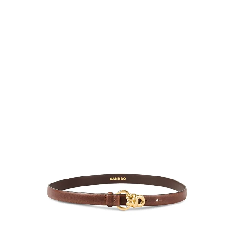Sandro Women's Slim Leather Belt