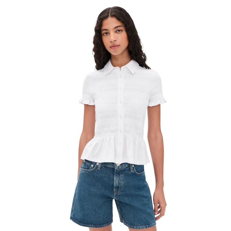 Veronica Beard Jean Ellisandra Top White L