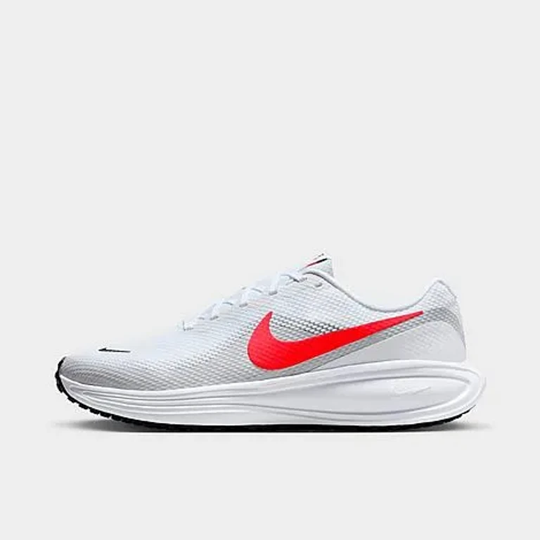 Men's Revolution 8 Running Shoes (Extra Wide Width) in White/Pure Platinum/Black Size: 7.0