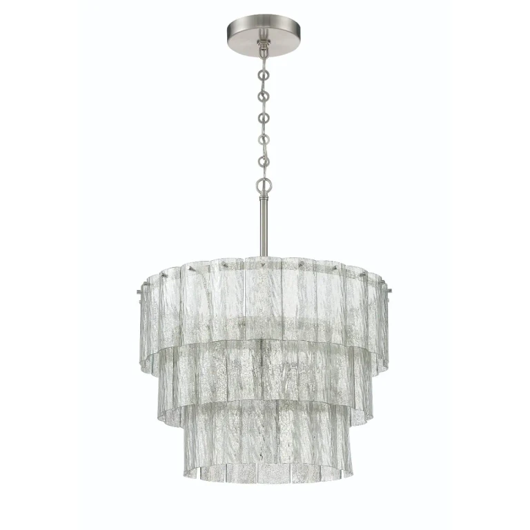 Museo Chandelier in Brushed Polished Nickel