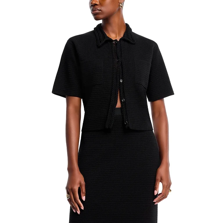 Fabiana Filippi Short Sleeve Button Up Sweater
