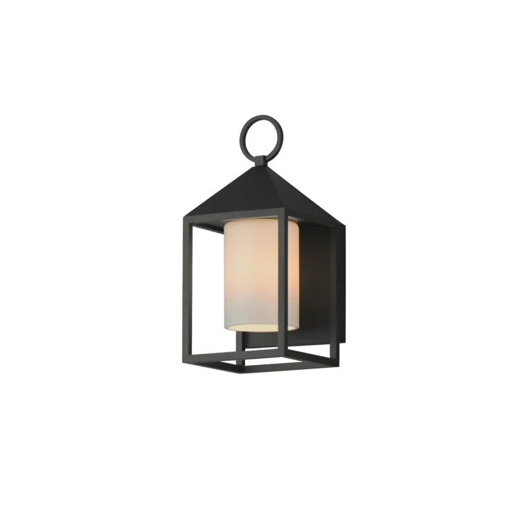 Black One Light Outdoor Wall Sconce from the Aldous Collection