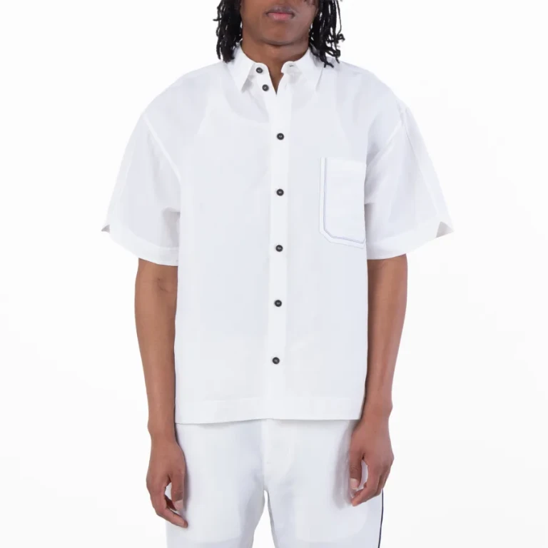 Ferragamo Mens Short-Sleeve Shirt in White