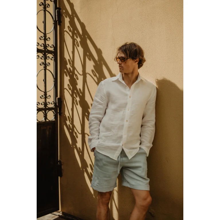 Classic linen shirt HECTOR in White