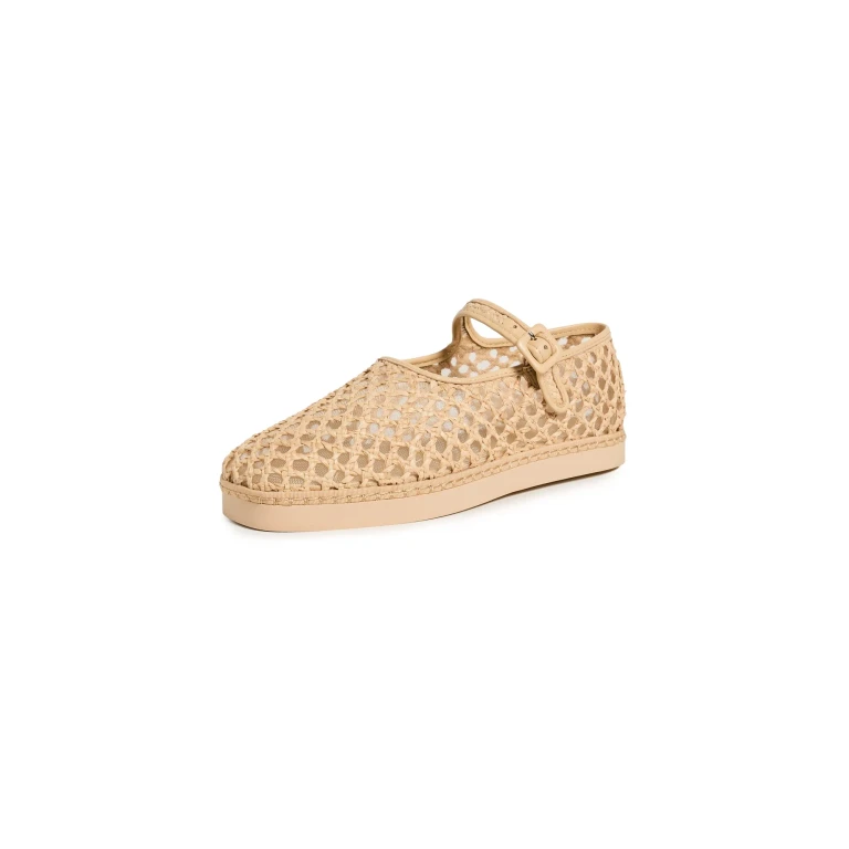 Loeffler Randall Rita Mary Jane Flats Natural 10.5