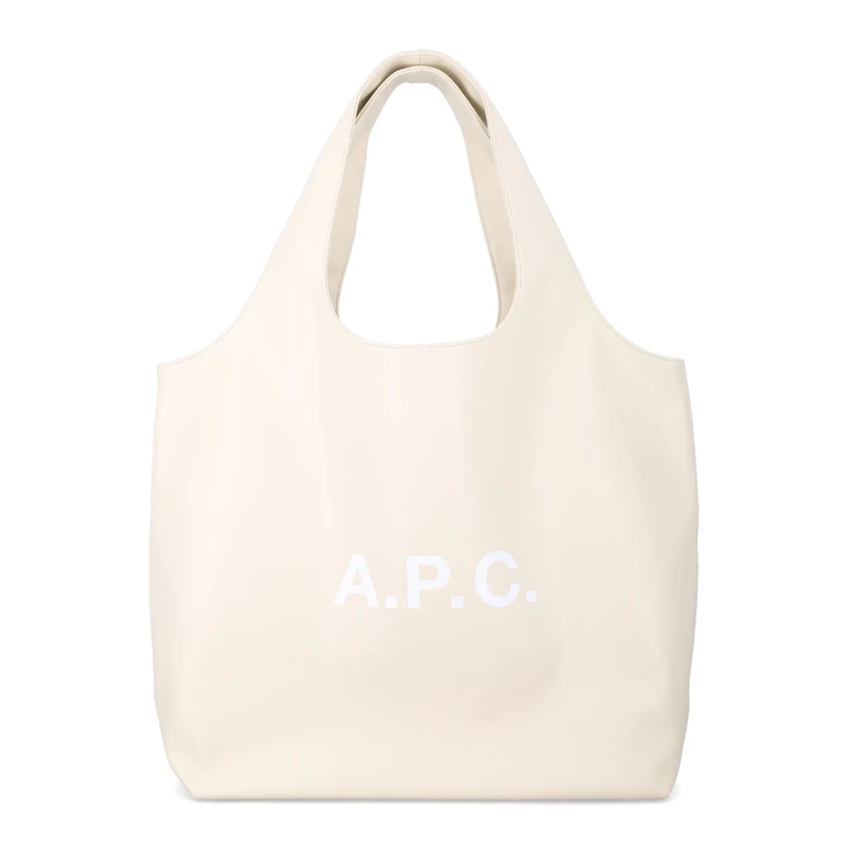 A. P.C. Ninon tote bag with logo Ecru Polyurethane - Unisex