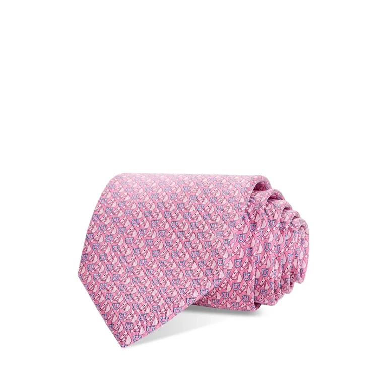 Ferragamo Silk Classic Gancini Horse Tie