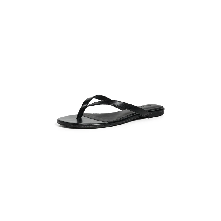 Madewell Izzie Ivana Leather Thong Sandals True Black 9.5