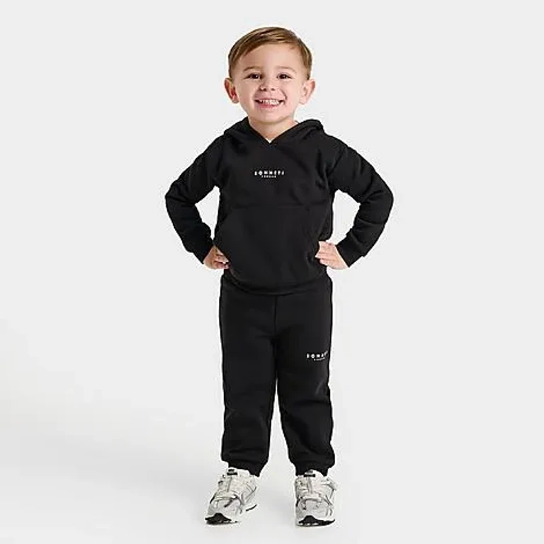 Sonneti Kids Toddler London Pullover Hoodie Set in Black Size: 2T