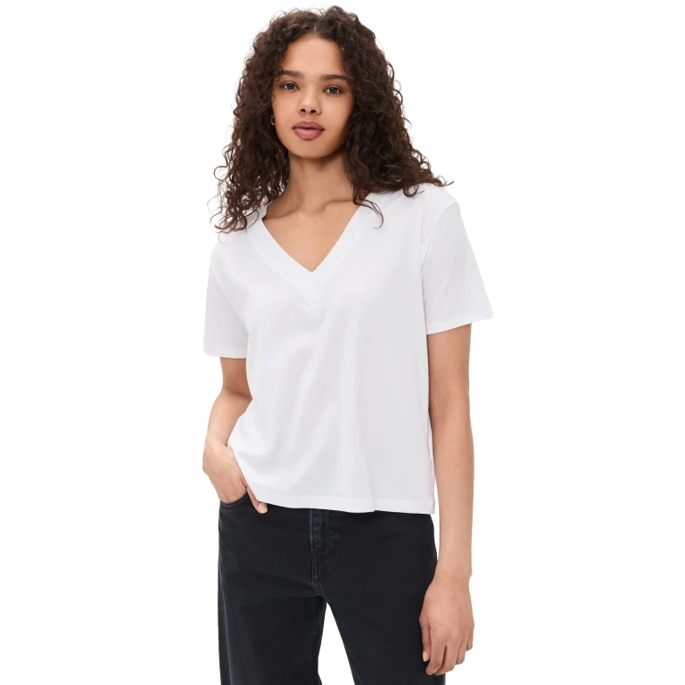 Splendid Kacey V Neck Tee White S