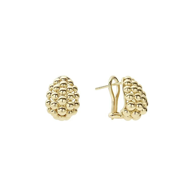 Lagos Caviar Gold Collection 18K Gold Domed Huggie Earrings - Exclusive