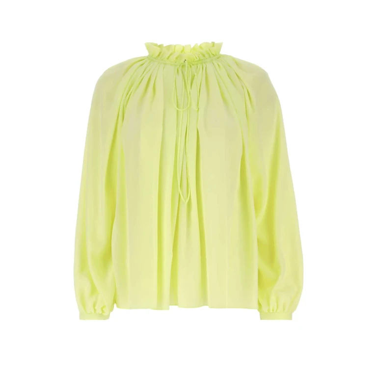 Lanvin 荧光黄涤纶女式衬衫