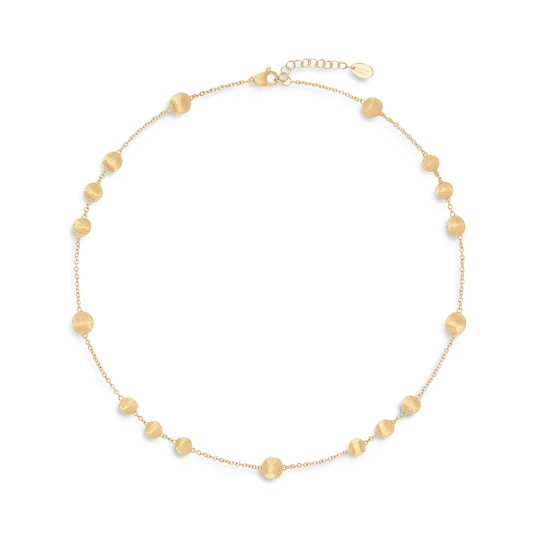 Marco Bicego 18K Yellow Gold Africa Textured Bead Collar Necklace, 16.5-18