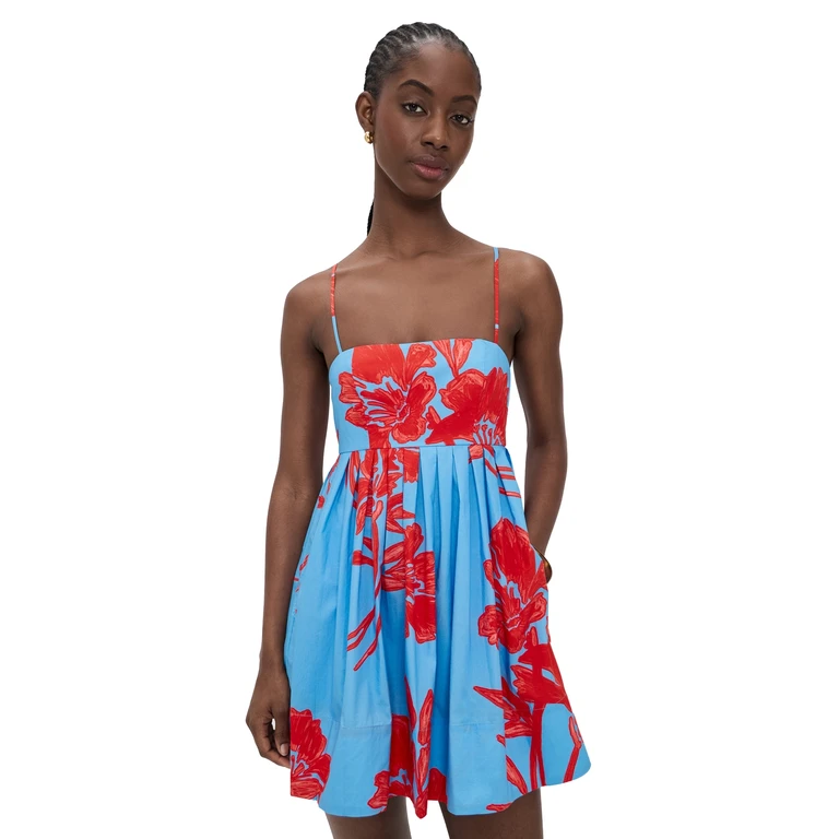 Cara Cara Leo Mini Dress Flora Shadow Sky XL