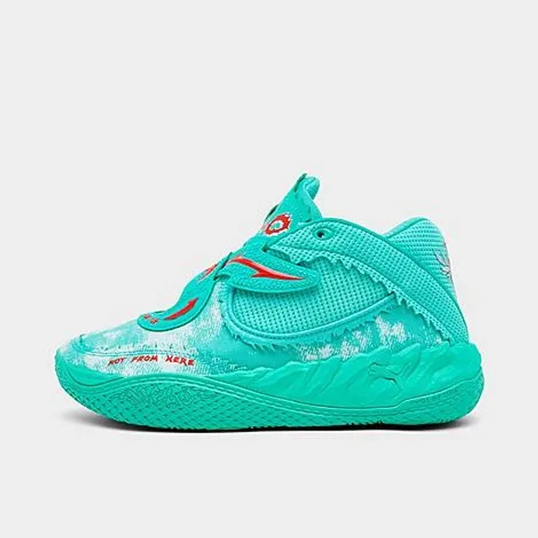 Big Kids Puma LaMelo Ball MB.05 Basketball Shoes in Aquatic/For All Time Red Size: 4.0