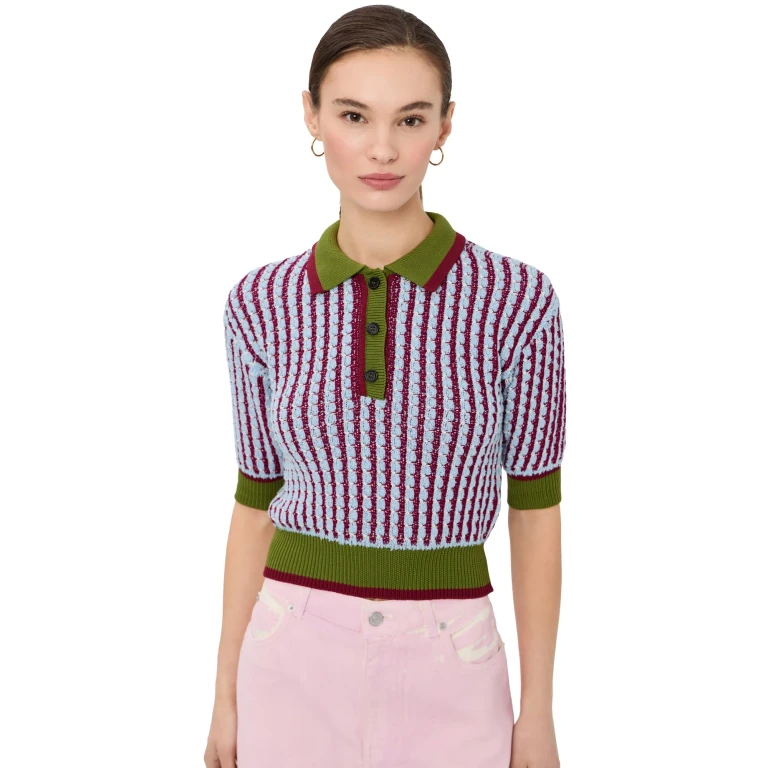 Marni 浅蓝色Polo领上衣 42码