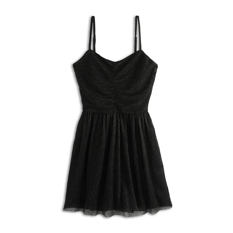 KatieJnyc Girls' Sabrina Ruched Shimmer Mini Dress - Big Kid