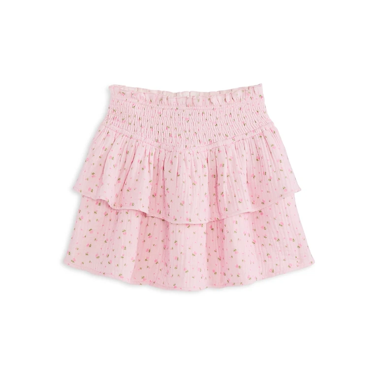 KatieJnyc Girls' Brooke Tiered Gauze Skirt - Big Kid
