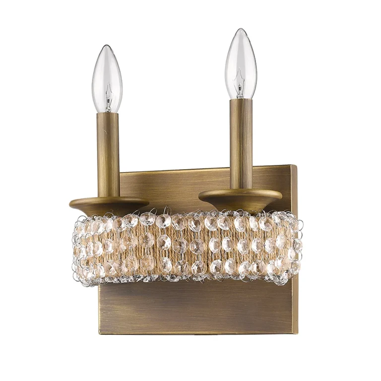 Raw Brass Wall Sconce from the Ava Collection