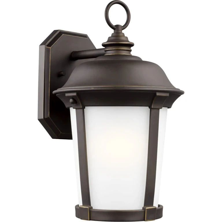 Antique Bronze One Light Outdoor Wall Lantern from the Calder Collection