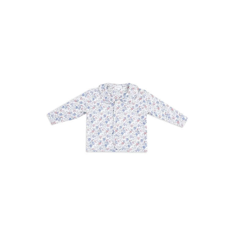 Angel Dear Girls' Country Girl Floral Peter Pan Collar Quilted Jacket - Baby