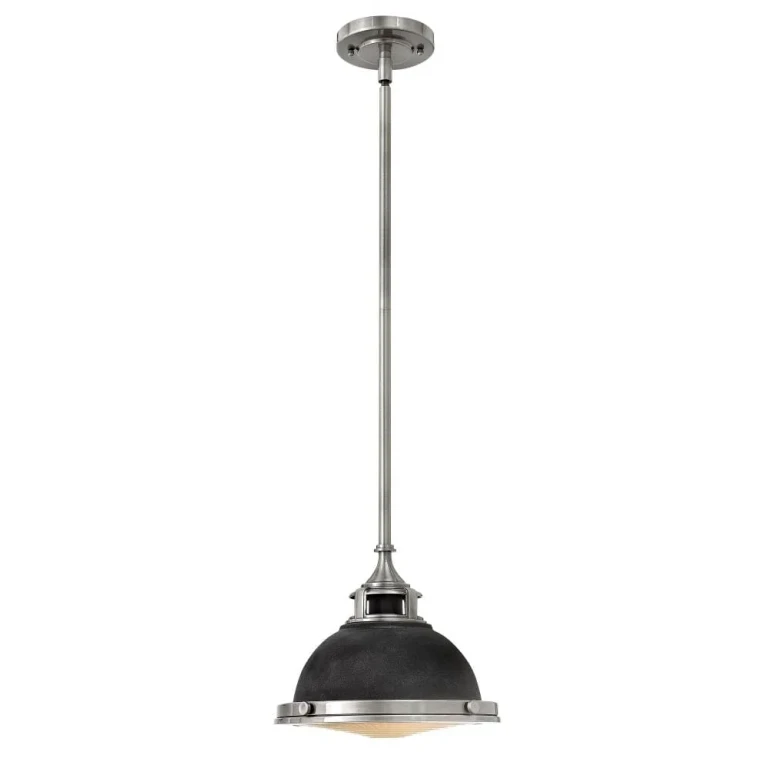 Aged Zinc LED Pendant from the Amelia Collection