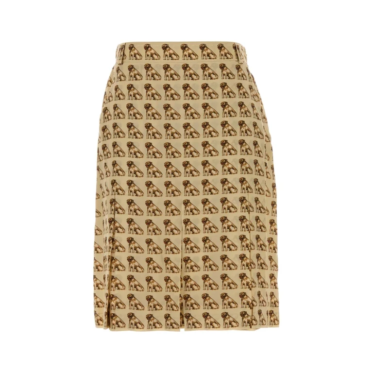 Valentino Garavani Printed Crepe Skirt Betullamulticolor Exterior: Silk Gonne - Women