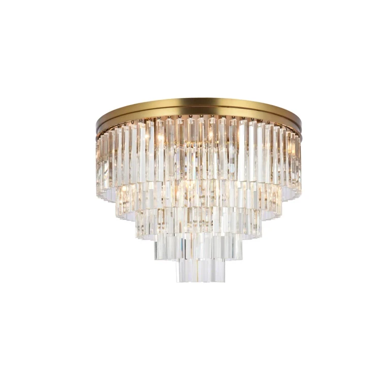 satin gold Flush Mount from the Sydney Collection