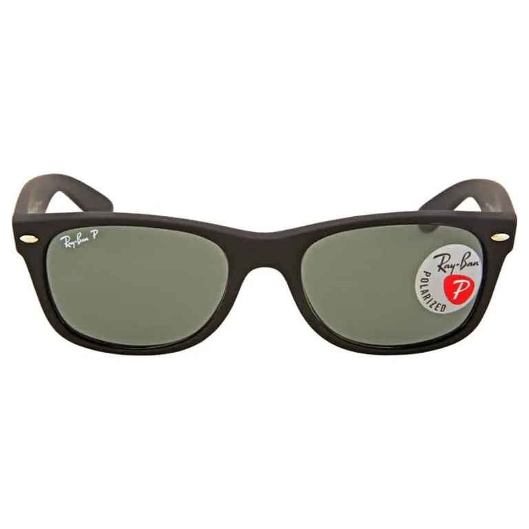 Ray Ban New Wayfarer Classic Polarized Green Unisex Sunglasses RB2132 622/58 52