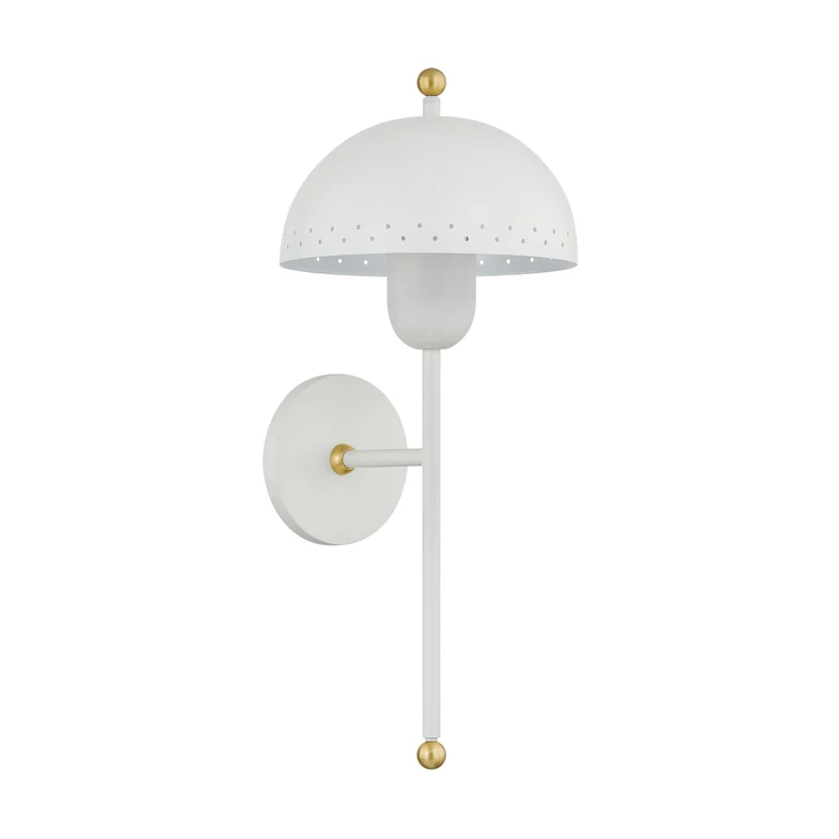 Jojo 1-Light Wall Sconce in Aged Brass with Soft White