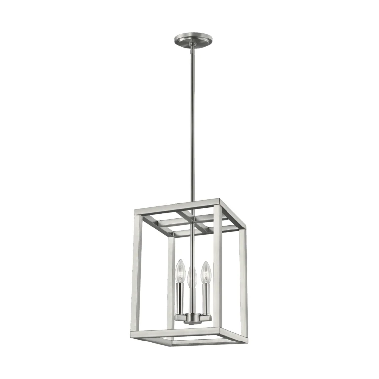Moffet Street 3-Light Foyer Light in Brushed Nickel