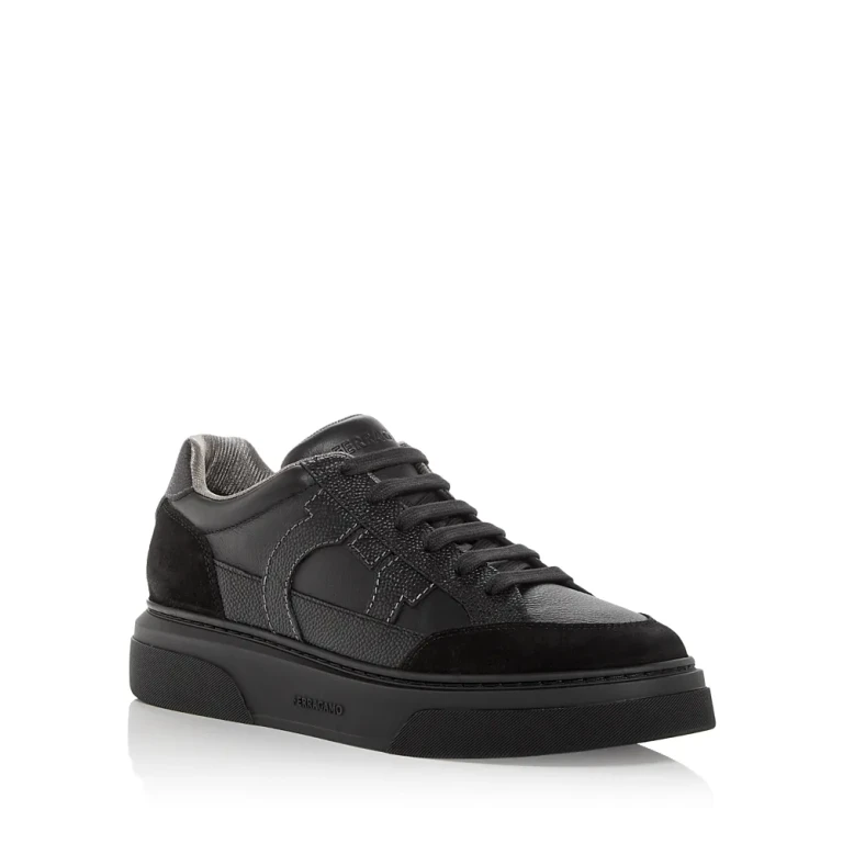 Ferragamo Men's Cassina Leather Sneakers
