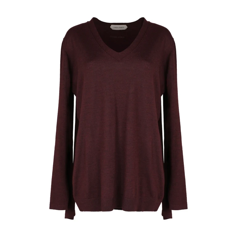 Alberta Ferretti Plum Shirt With Long Sleeves, Elegant And Versatile.