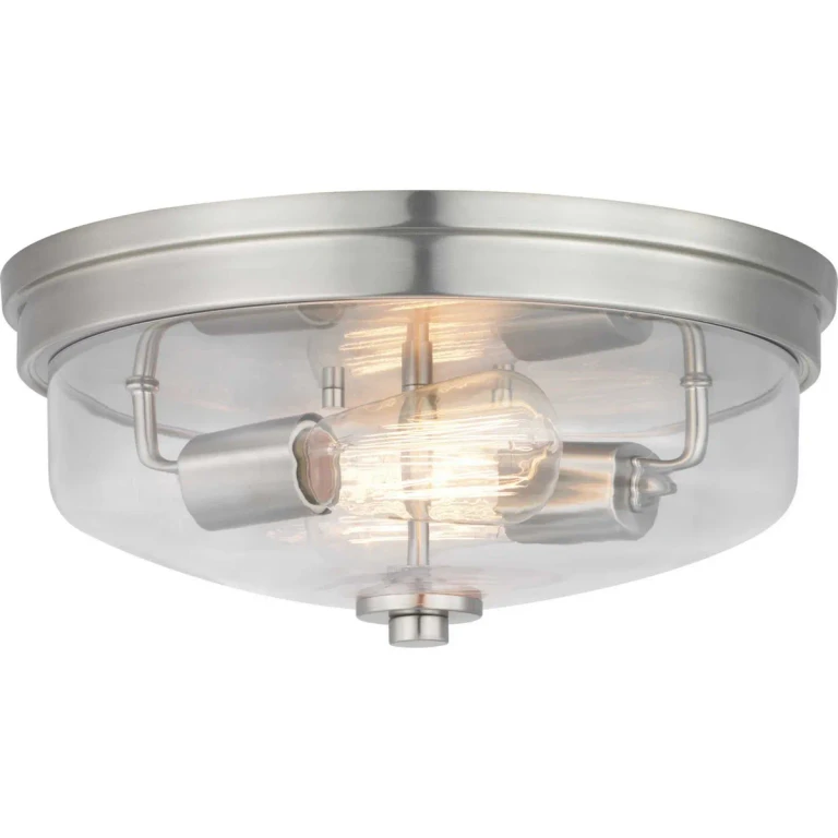 Brushed Nickel Two Light Flush Mount from the Blakely Collection