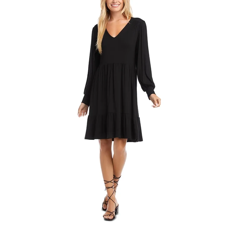 Karen Kane Long Sleeved Tiered Dress