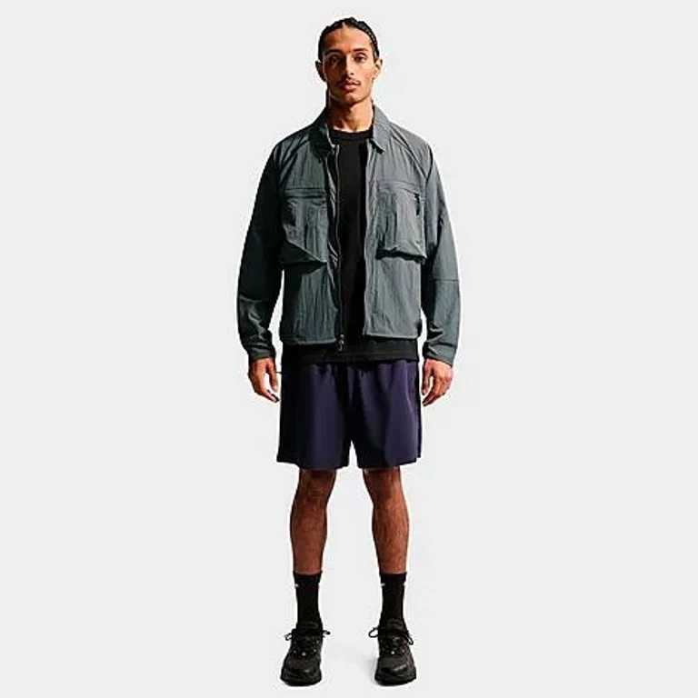 Nike Men's Tech Ergo Long-Sleeve Utility Shirt in Iron Grey/Black Size: Small