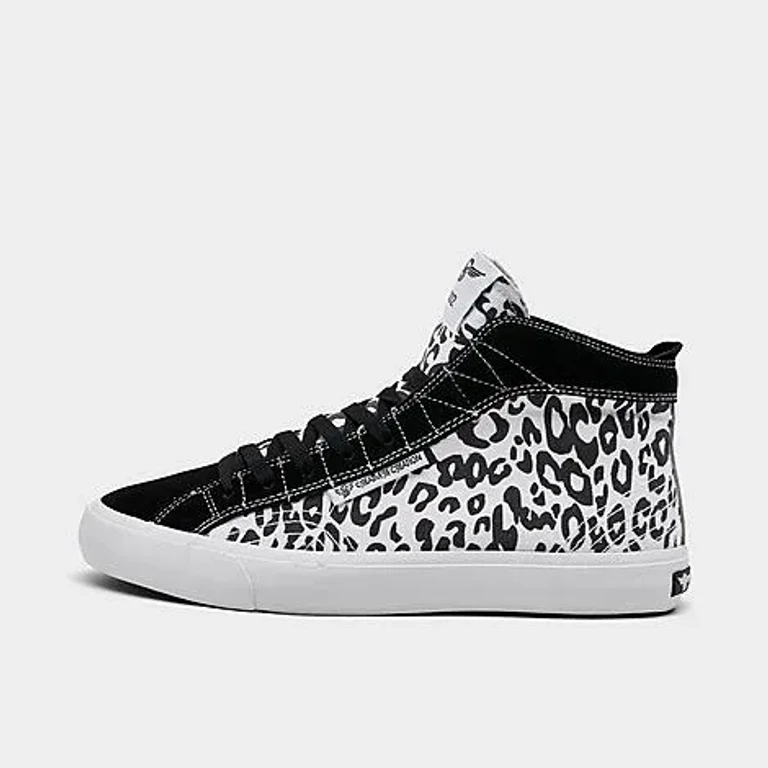 Women's Creative Recreation Helious Hi Casual Shoes in White/Black Size: 6.5