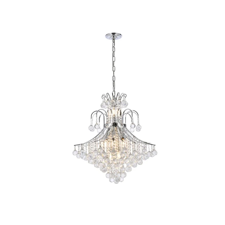 Chrome 15 Light Chandelier from the Toureg Collection