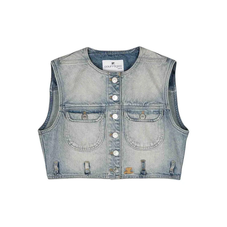 Courreges Gilet - Bleu Clair