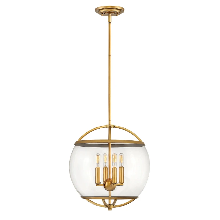 Heritage Brass LED Pendant from the Calvin Collection