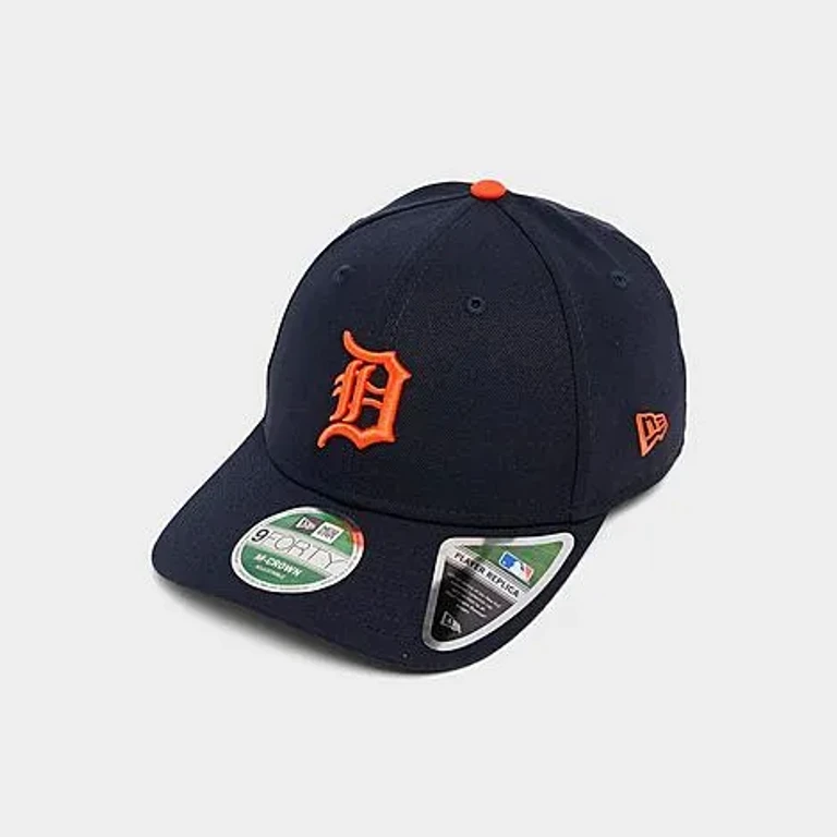 New Era Detroit Tigers MLB 9FORTY M-Crown Snapback Hat in Dark Navy/Orange